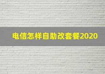 电信怎样自助改套餐2020