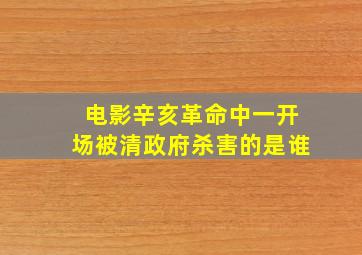 电影辛亥革命中一开场被清政府杀害的是谁