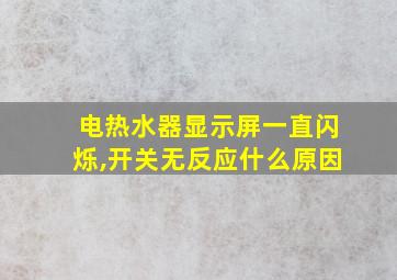 电热水器显示屏一直闪烁,开关无反应什么原因