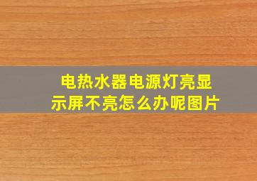 电热水器电源灯亮显示屏不亮怎么办呢图片