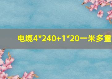 电缆4*240+1*20一米多重