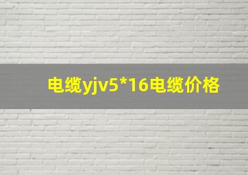 电缆yjv5*16电缆价格