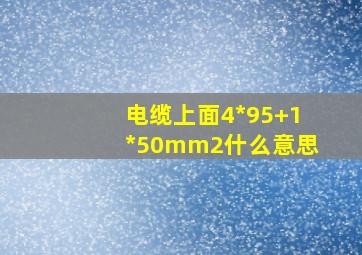 电缆上面4*95+1*50mm2什么意思