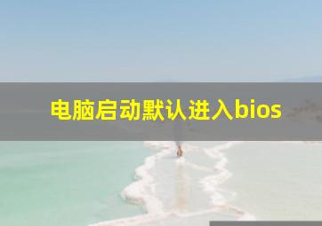 电脑启动默认进入bios