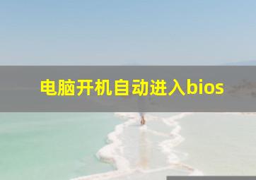 电脑开机自动进入bios