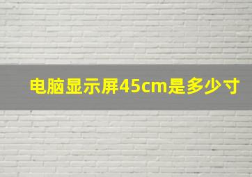 电脑显示屏45cm是多少寸