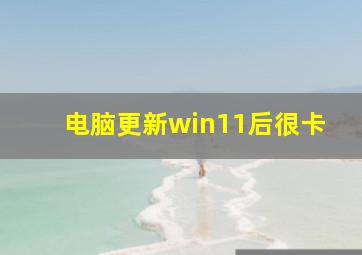 电脑更新win11后很卡