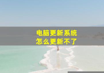 电脑更新系统怎么更新不了