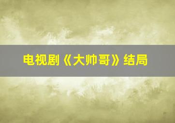 电视剧《大帅哥》结局