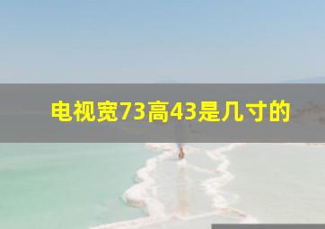 电视宽73高43是几寸的