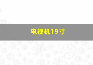 电视机19寸