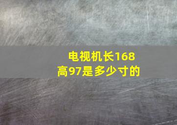 电视机长168高97是多少寸的