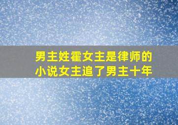 男主姓霍女主是律师的小说女主追了男主十年