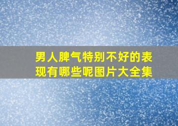 男人脾气特别不好的表现有哪些呢图片大全集