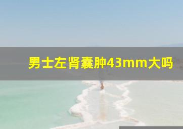 男士左肾囊肿43mm大吗