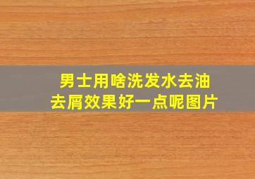 男士用啥洗发水去油去屑效果好一点呢图片