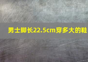 男士脚长22.5cm穿多大的鞋