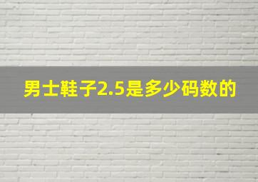 男士鞋子2.5是多少码数的