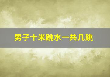 男子十米跳水一共几跳