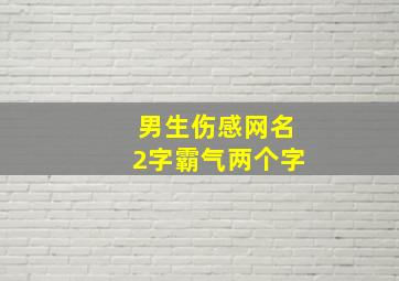 男生伤感网名2字霸气两个字