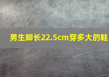 男生脚长22.5cm穿多大的鞋