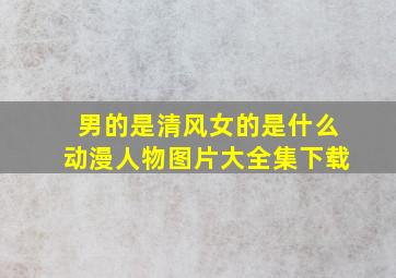 男的是清风女的是什么动漫人物图片大全集下载