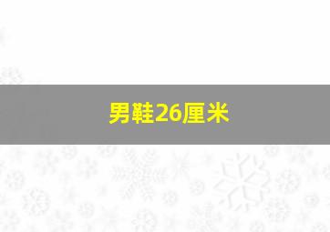 男鞋26厘米