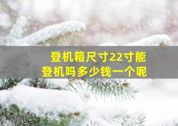 登机箱尺寸22寸能登机吗多少钱一个呢