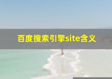 百度搜索引擎site含义