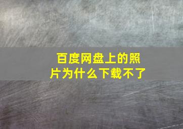 百度网盘上的照片为什么下载不了