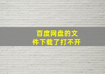 百度网盘的文件下载了打不开