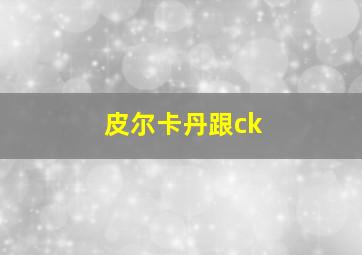 皮尔卡丹跟ck