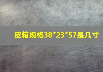 皮箱规格38*23*57是几寸