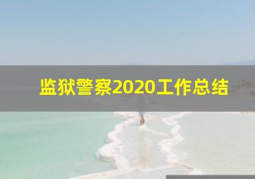 监狱警察2020工作总结