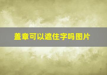 盖章可以遮住字吗图片