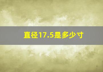 直径17.5是多少寸