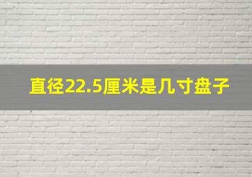 直径22.5厘米是几寸盘子