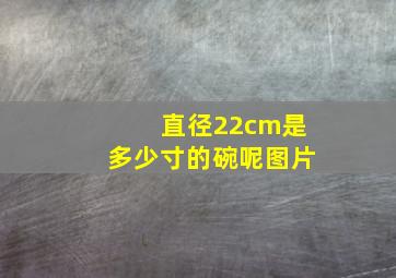 直径22cm是多少寸的碗呢图片