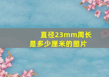 直径23mm周长是多少厘米的图片