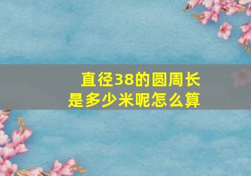 直径38的圆周长是多少米呢怎么算