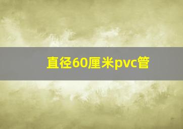 直径60厘米pvc管