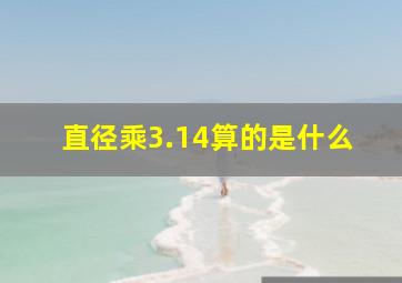 直径乘3.14算的是什么