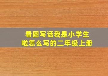 看图写话我是小学生啦怎么写的二年级上册