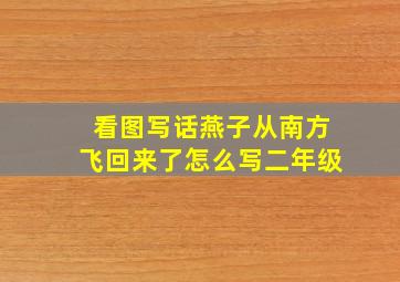 看图写话燕子从南方飞回来了怎么写二年级