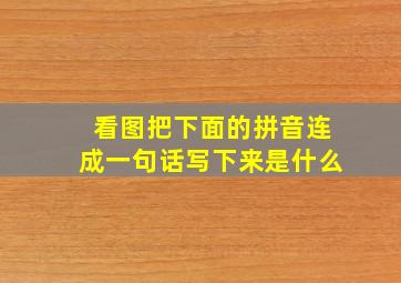 看图把下面的拼音连成一句话写下来是什么