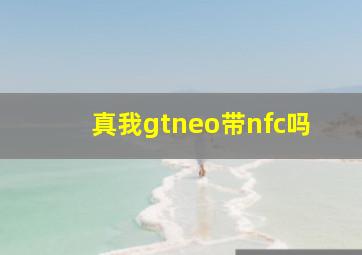 真我gtneo带nfc吗