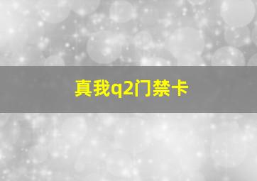 真我q2门禁卡