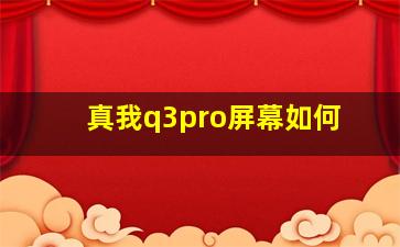 真我q3pro屏幕如何