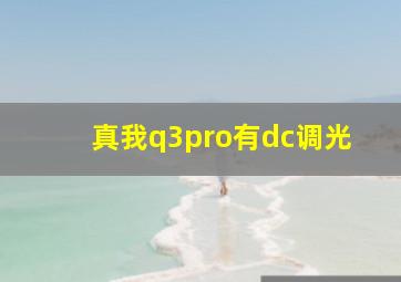 真我q3pro有dc调光