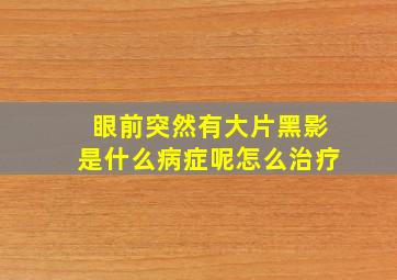 眼前突然有大片黑影是什么病症呢怎么治疗